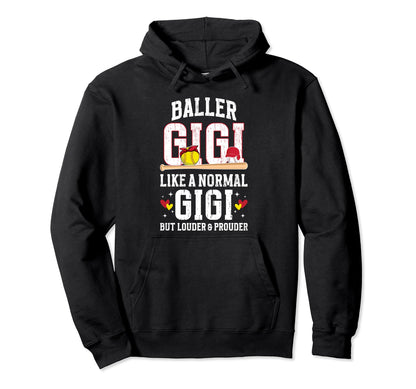 Baller Gigi Louder Prouder Baseball Hoodie - Aesthetic Graphic Unisex - T-Shirt, Sweatshirt, Hoodie