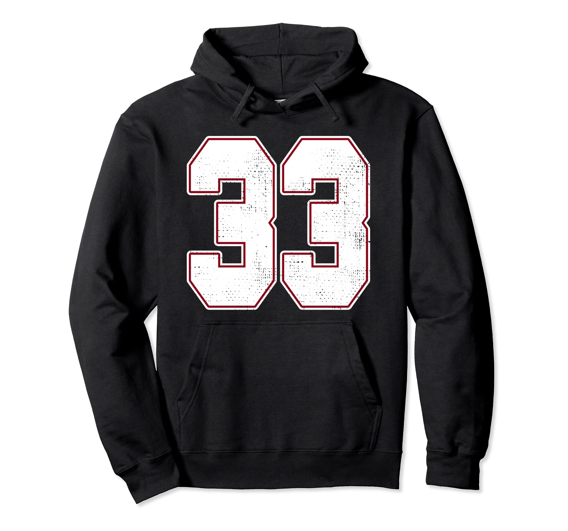 33 Outline Number 33 Varsity Fan Sports Hoodie - Graphic Print for Adults - T-Shirt, Sweatshirt, Hoodie