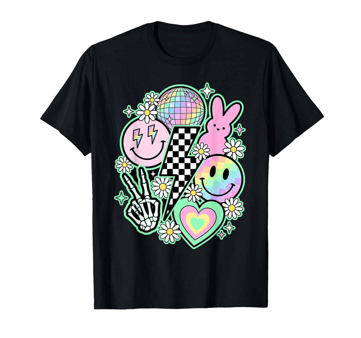 Pastel Groovy Y2K Aesthetic Easter Disco T-Shirt - Unique Graphic Unisex - T-Shirt, Sweatshirt, Hoodie