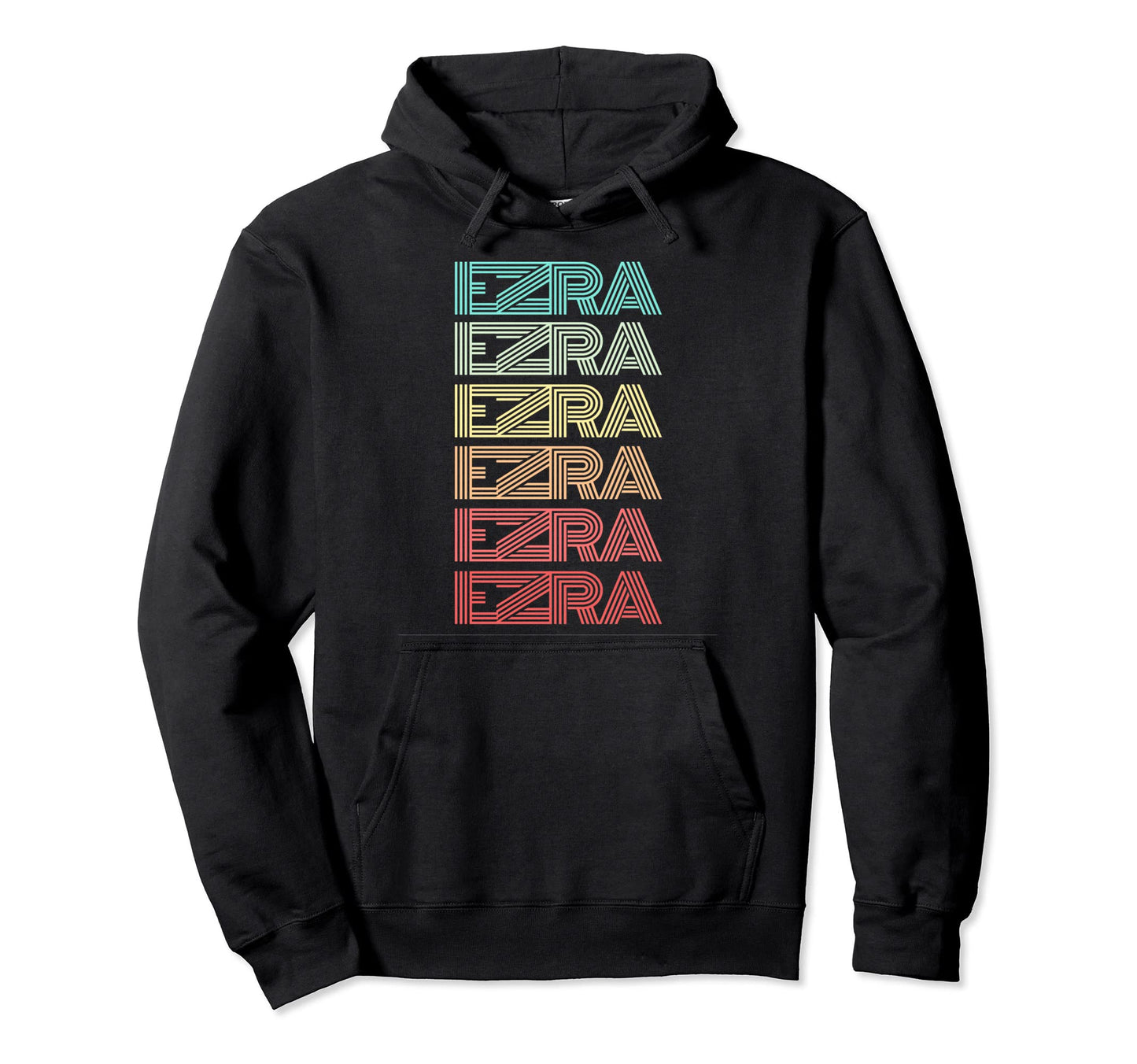 First Name Ezra Personalized Birthday Hoodie - Unique Graphic Unisex - T-Shirt, Sweatshirt, Hoodie