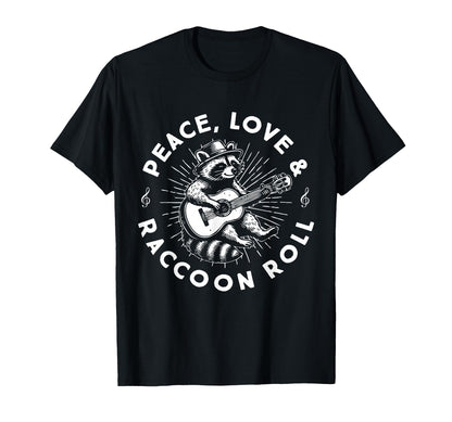 Raccoon Rock And Roll Music Raccoon T-Shirt - Custom Art Print Men Women - T-Shirt, Sweatshirt, Hoodie