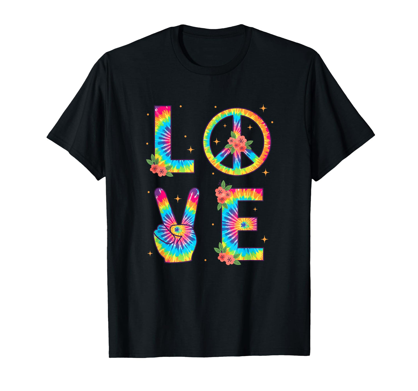 Valentines Day Tie Dye Love Peace T-Shirt - Streetwear Style for Adults - T-Shirt, Sweatshirt, Hoodie