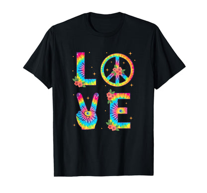 Valentines Day Tie Dye Love Peace T-Shirt - Streetwear Style for Adults - T-Shirt, Sweatshirt, Hoodie