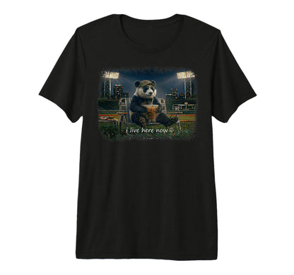 Funny Panda Ballfield Baseball Field T-Shirt - Minimalist Print for Adults - T-Shirt, Sweatshirt, Hoodie