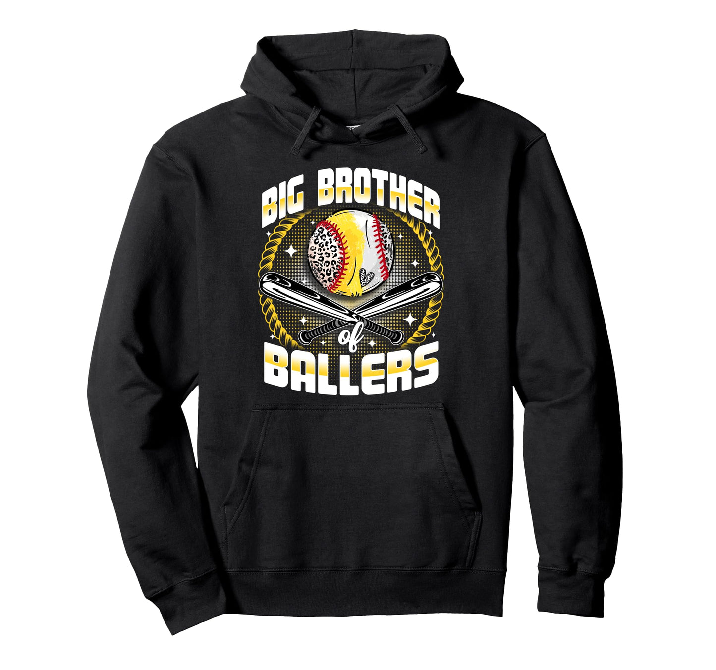Baseball Softball Big Brother Ballers Hoodie - Novelty Apparel Unisex - T-Shirt, Sweatshirt, Hoodie