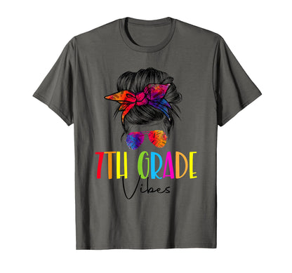Back To School Seventh Grade Vibes First T-Shirt - Graphic Print Unisex - T-Shirt, Sweatshirt, Hoodie