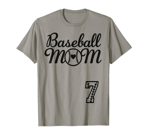 Baseball Mom Jersey 7 Baseball T-Shirt - Custom Art Print for Adults - T-Shirt, Sweatshirt, Hoodie