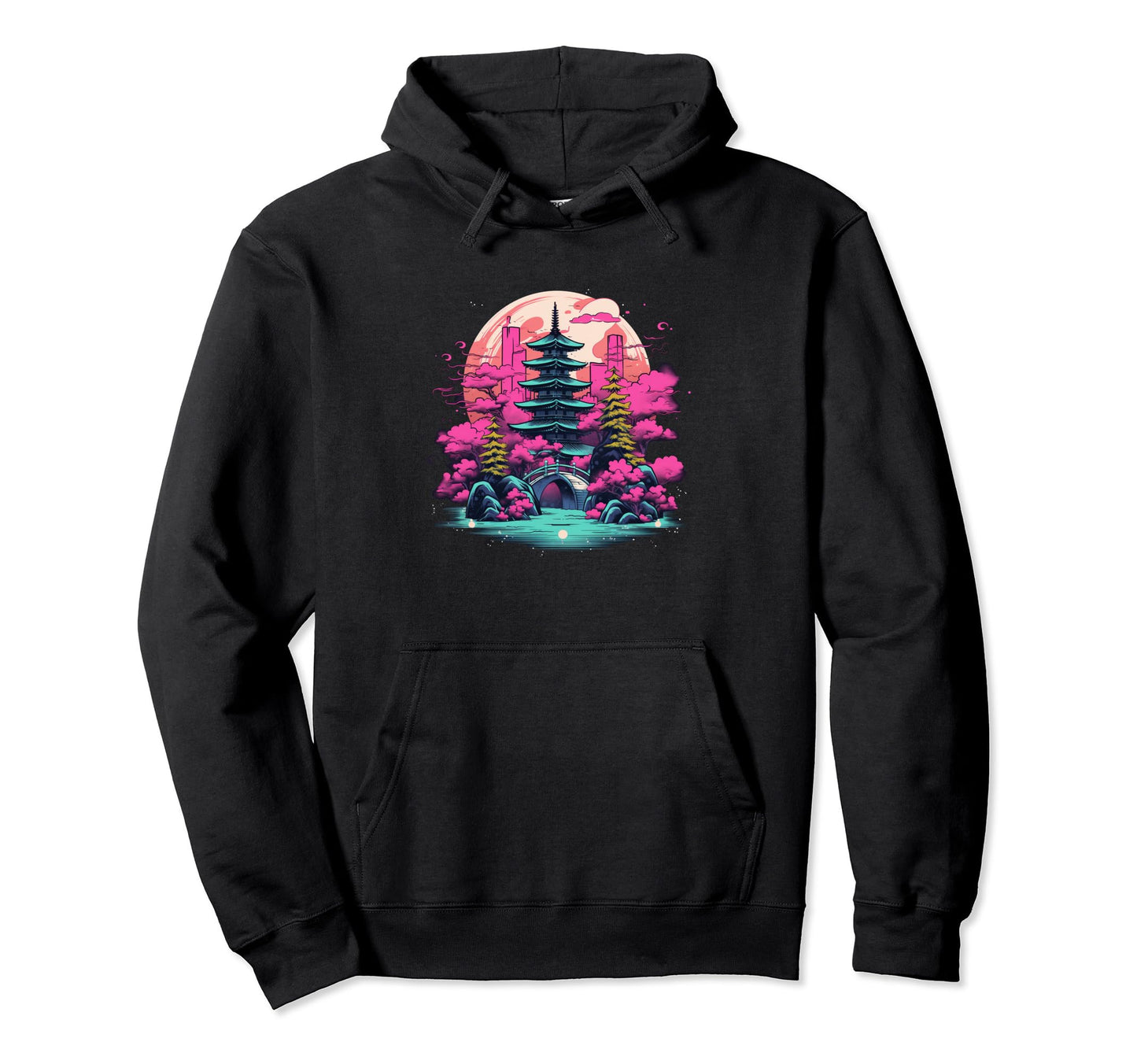 Vaperwave Aesthetic Glitch Anime Hoodie - Casual Everyday Wear for Adults - T-Shirt, Sweatshirt, Hoodie