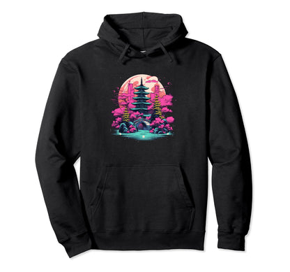 Vaperwave Aesthetic Glitch Anime Hoodie - Casual Everyday Wear for Adults - T-Shirt, Sweatshirt, Hoodie