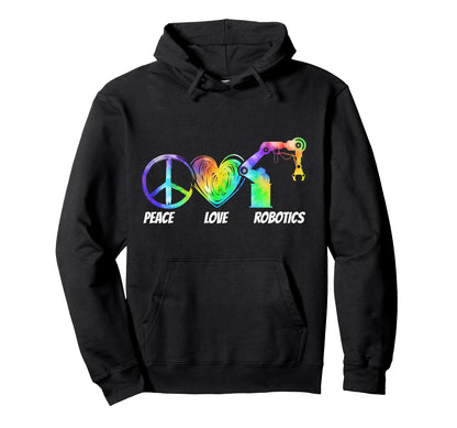 Robot Robotics Engineer Tie Dye Hoodie - Minimalist Print for Adults - T-Shirt, Sweatshirt, Hoodie