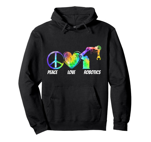 Robot Robotics Engineer Tie Dye Hoodie - Minimalist Print for Adults - T-Shirt, Sweatshirt, Hoodie