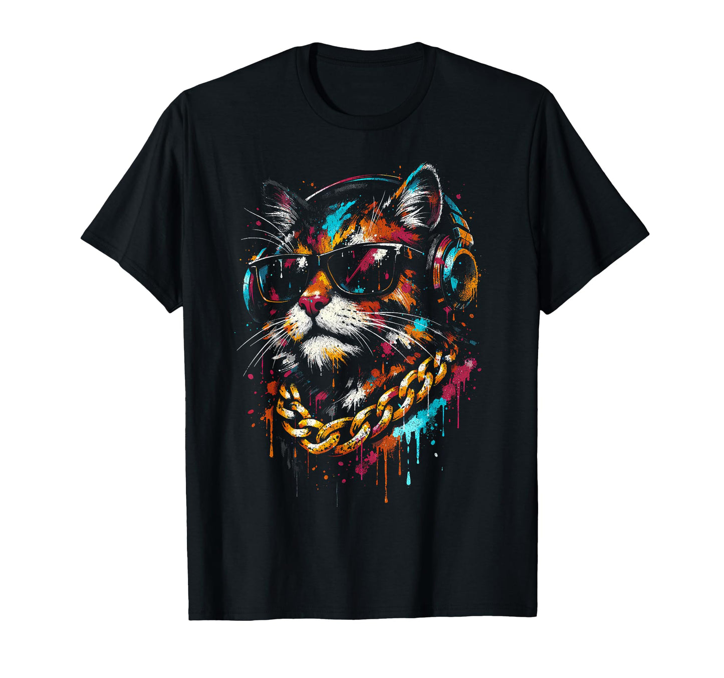 Old School Graffiti Cat Hip Hop T-Shirt - Aesthetic Graphic Men Women - T-Shirt, Sweatshirt, Hoodie