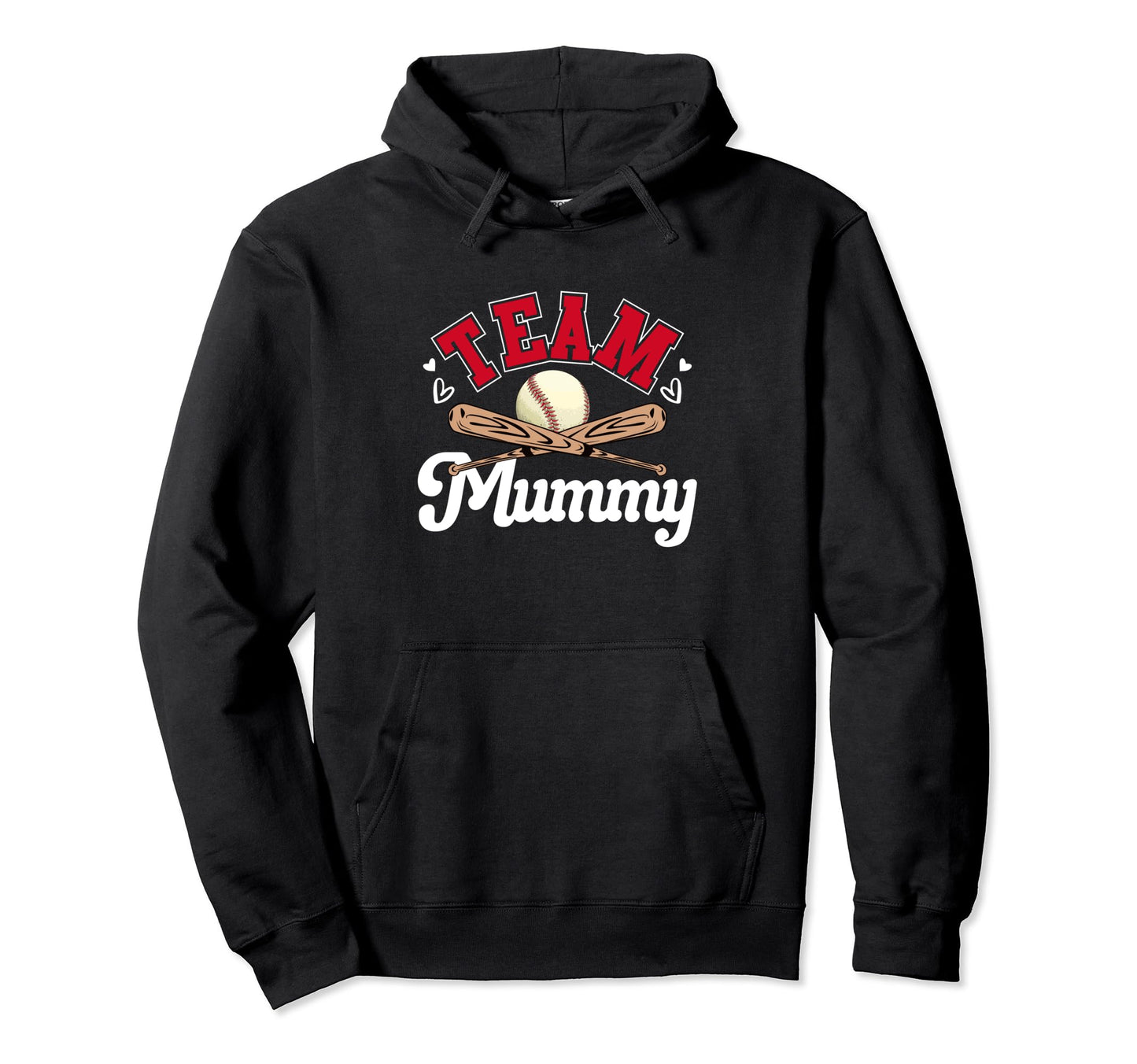 Team Mummy Mothers Day Baseball Hoodie - Minimalist Print for Adults - T-Shirt, Sweatshirt, Hoodie