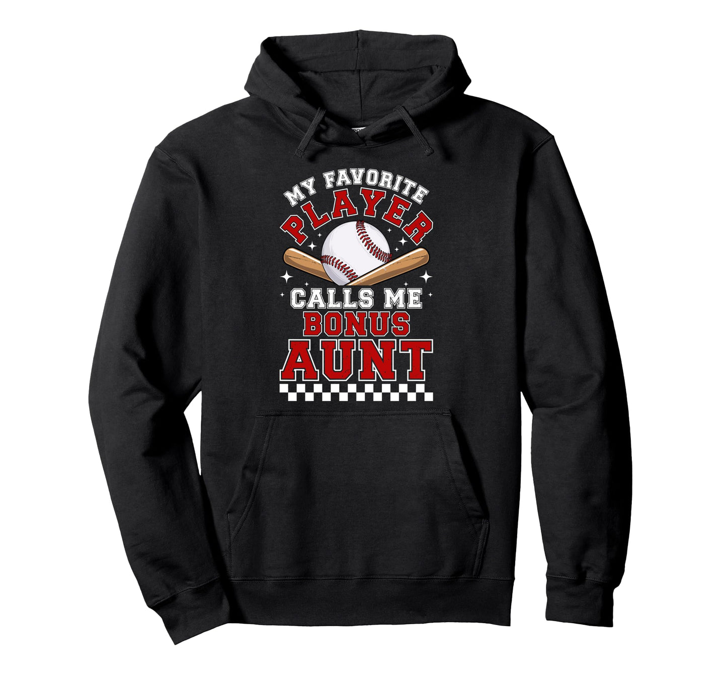 Proud Baseball Bonus Aunt Baseball Hoodie - Trendy Graphic Men Women - T-Shirt, Sweatshirt, Hoodie