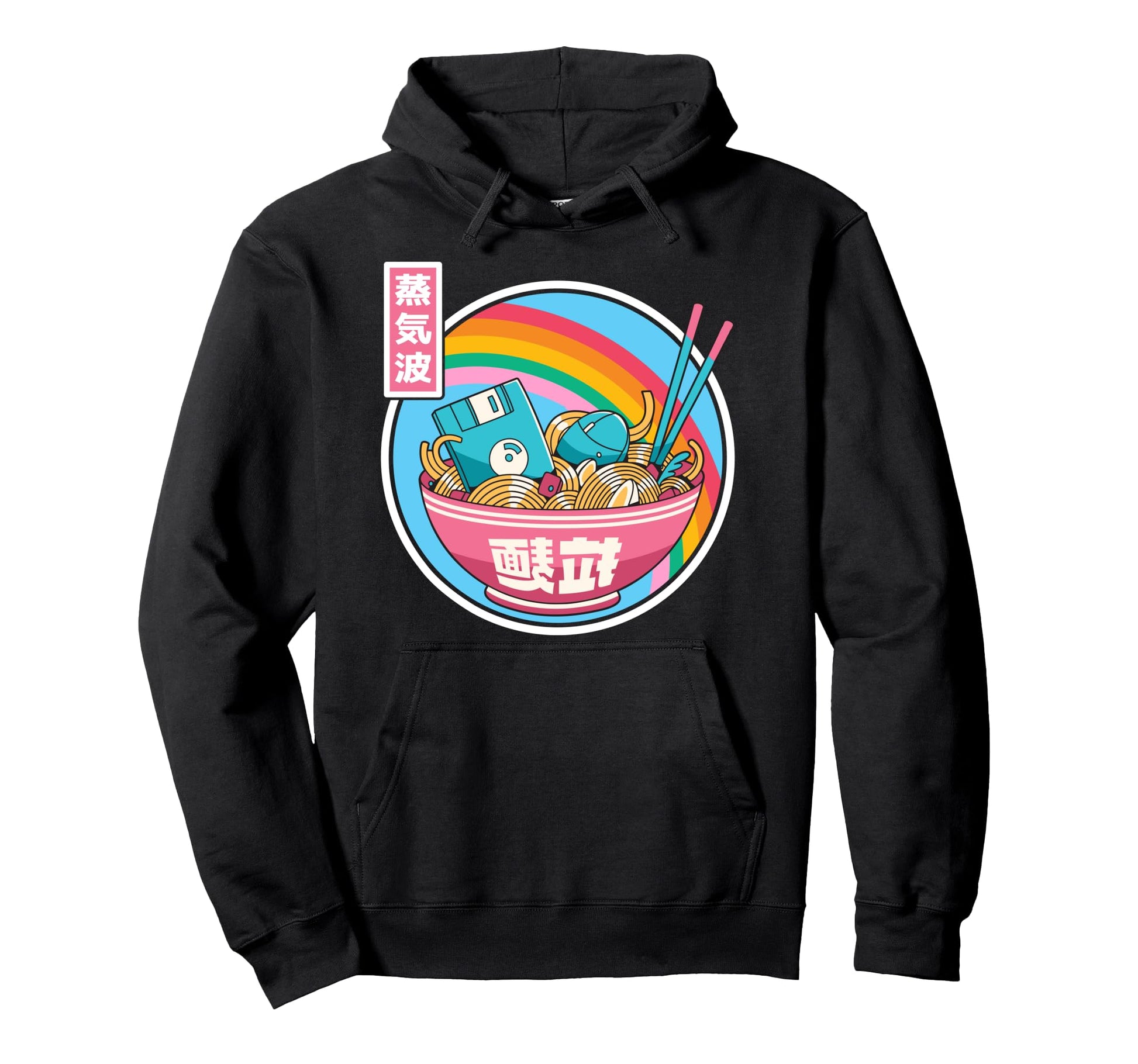 Digital Ramen Bowl Japan Pastel Otaku Hoodie - Trendy Graphic Men Women - T-Shirt, Sweatshirt, Hoodie