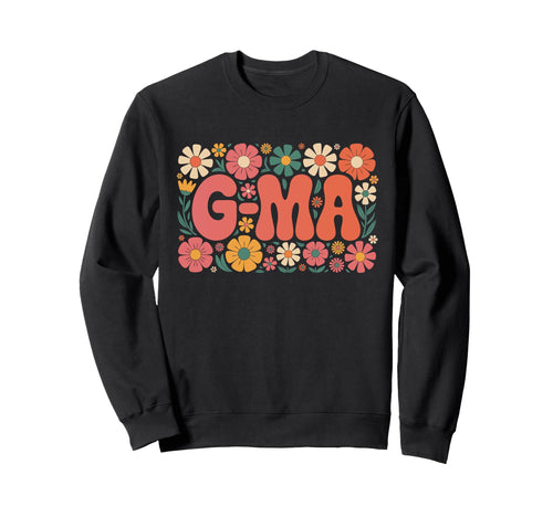 Boho G Ma Grandma 70S Floral Sweatshirt - Casual Everyday Wear Men Women - T-Shirt, Sweatshirt, Hoodie