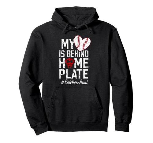 Proud Baseball Catcher Aunt Hoodie - Casual Everyday Wear Men Women - T-Shirt, Sweatshirt, Hoodie