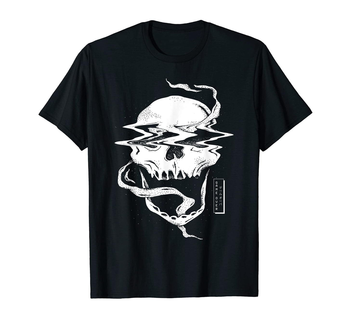 Edgy Skull Game Over Vaporwave Aesthetic T-Shirt - Streetwear Style Unisex - T-Shirt, Sweatshirt, Hoodie