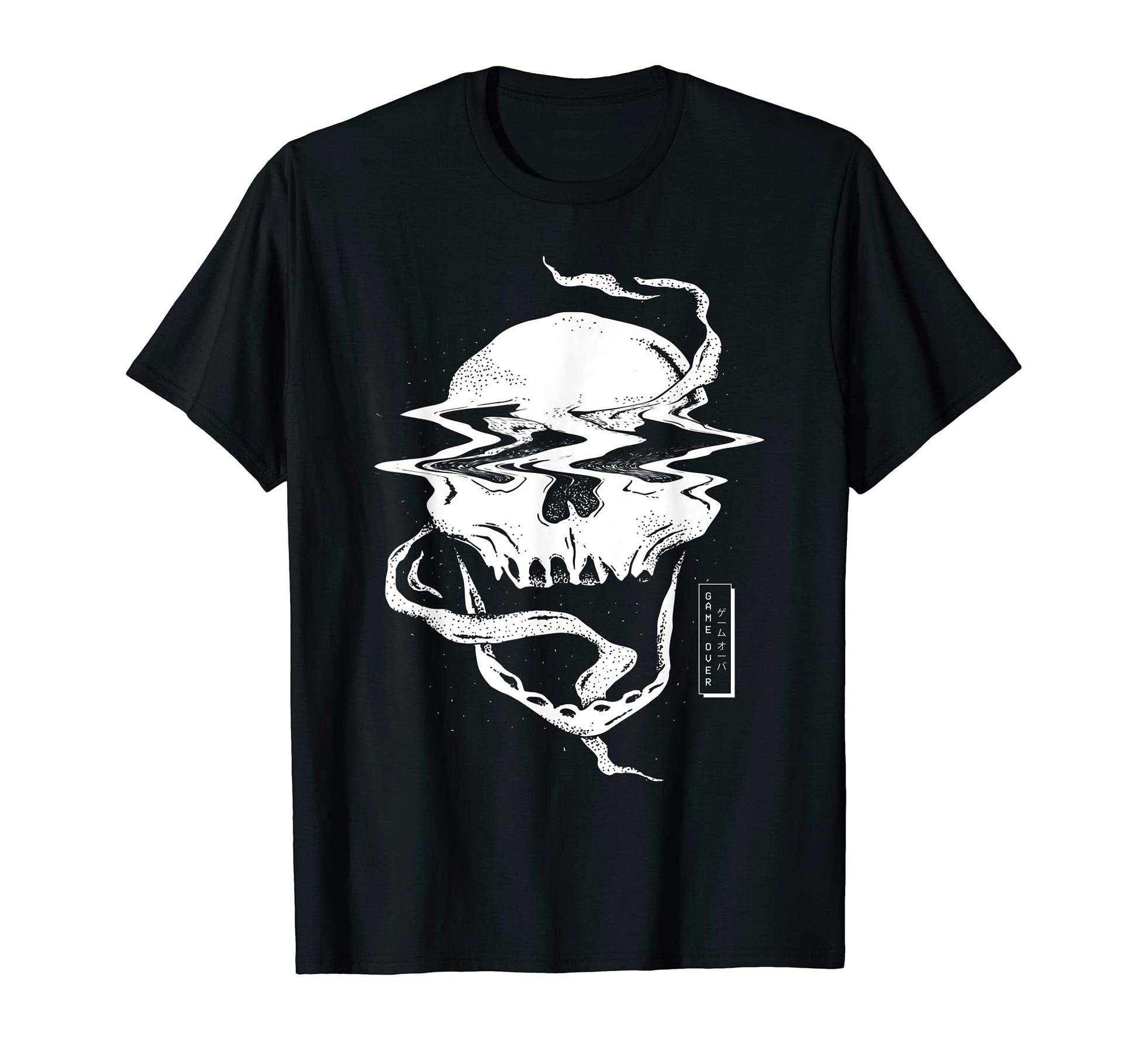 Edgy Skull Game Over Vaporwave Aesthetic T-Shirt - Streetwear Style Unisex - T-Shirt, Sweatshirt, Hoodie