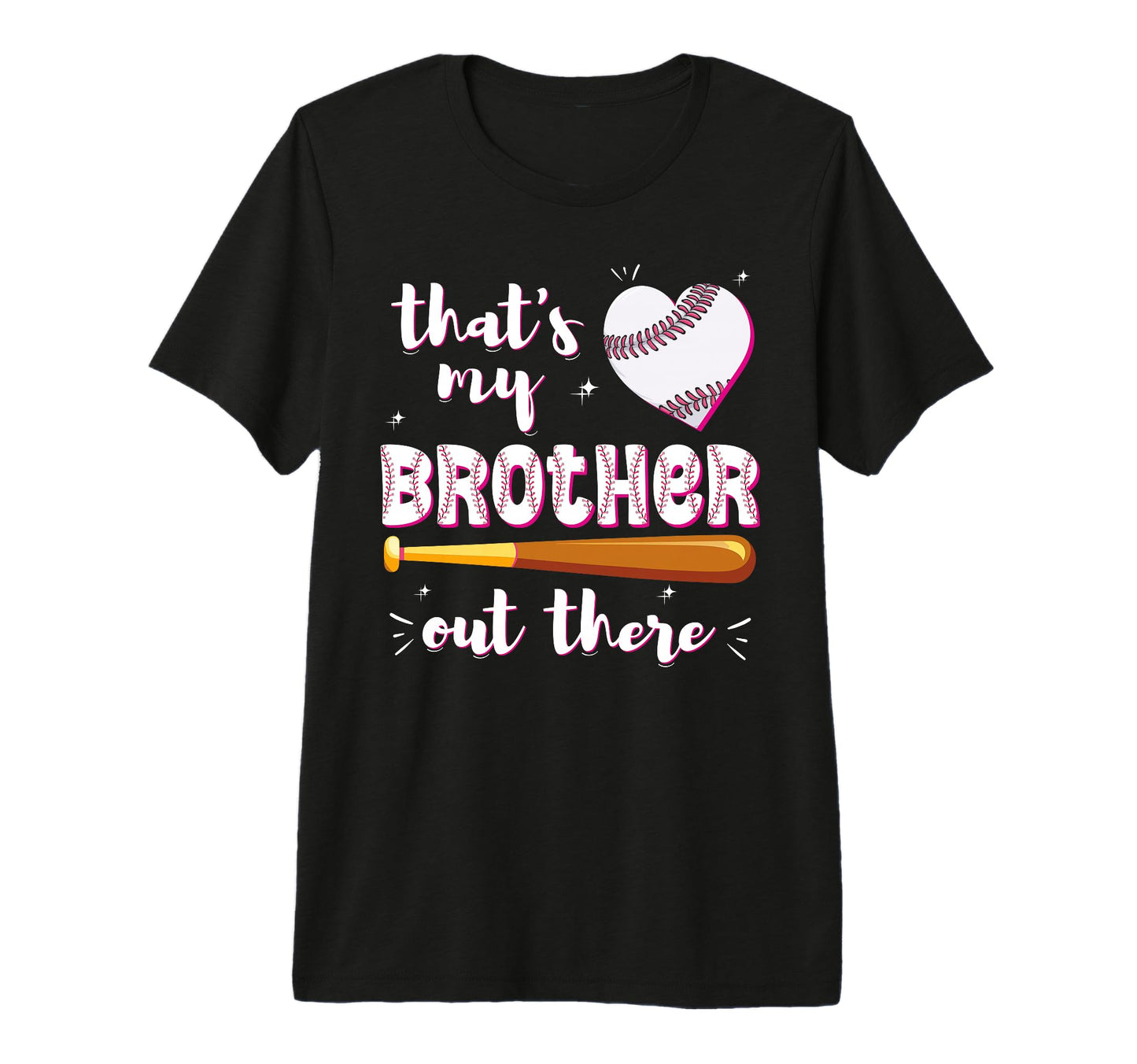Baseball Little Sister Heart Baseball T-Shirt - Streetwear Style Men Women - T-Shirt, Sweatshirt, Hoodie