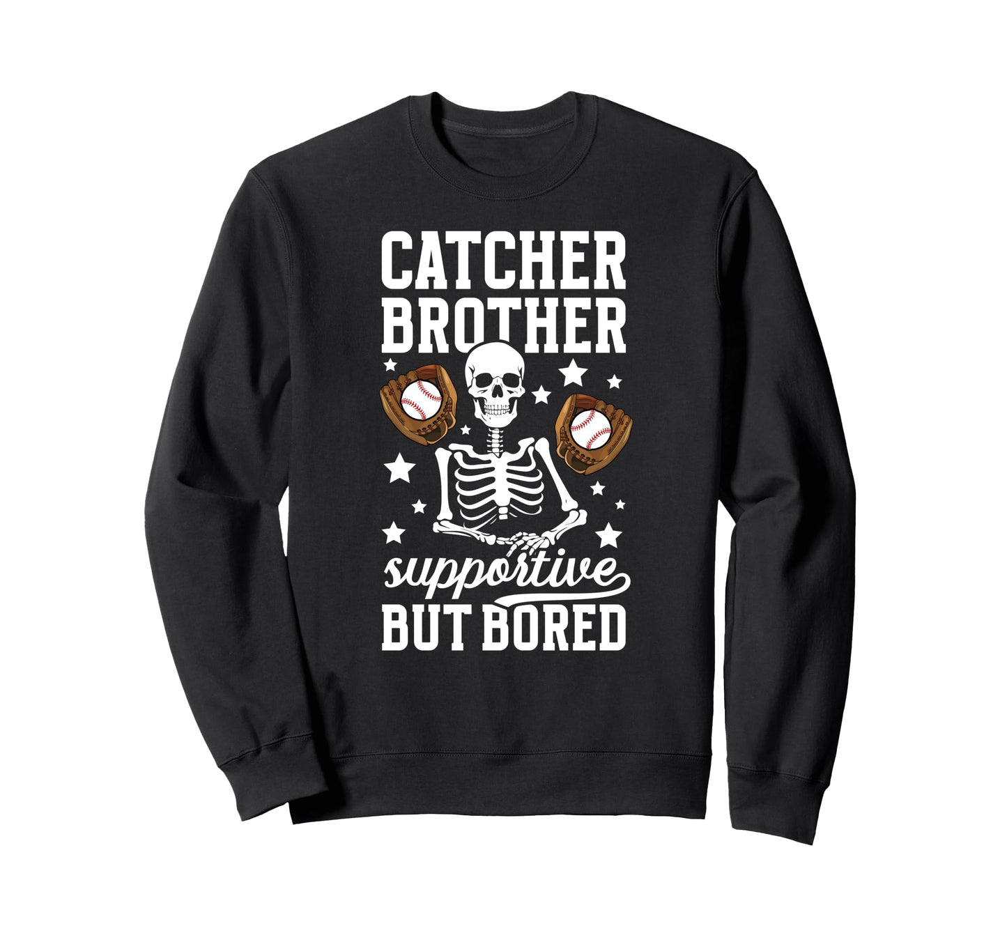 Baseball Catcher Brother Sweatshirt - Aesthetic Graphic Men Women - T-Shirt, Sweatshirt, Hoodie