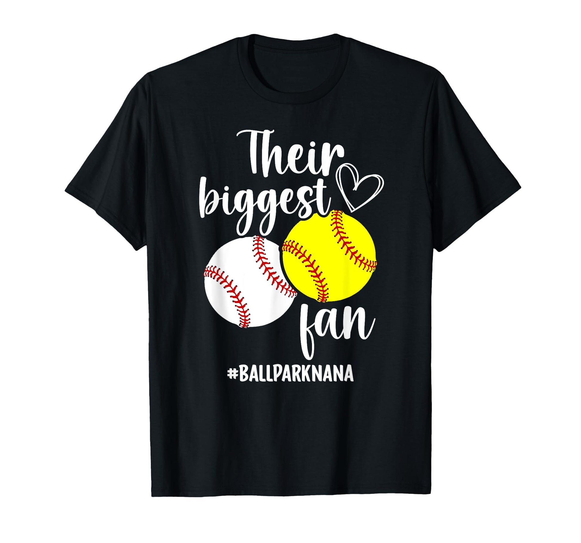 Biggest Fan Ballpark Nana Baseball Softball T-Shirt - Graphic Print Unisex - T-Shirt, Sweatshirt, Hoodie