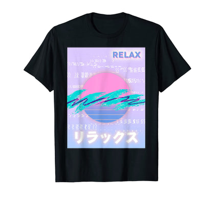 80S And 90S Aesthetic Vaporwave Relax T-Shirt - Minimalist Print Men Women - T-Shirt, Sweatshirt, Hoodie