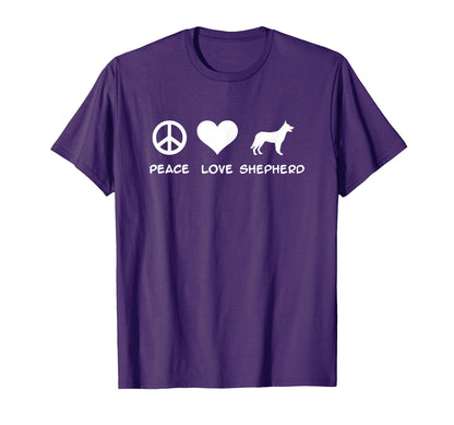 Peace Love German Shepherd T-Shirt - Trendy Graphic Men Women - T-Shirt, Sweatshirt, Hoodie