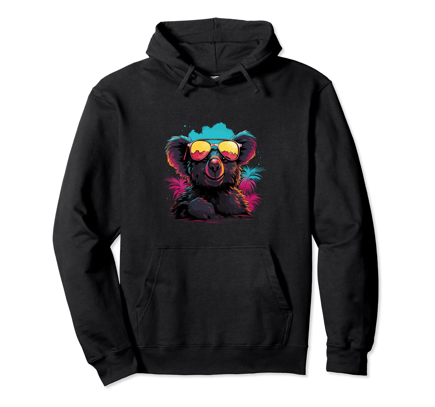 Funny Koalas Vaporwave Aesthetic Animal Hoodie - Graphic Print for Adults - T-Shirt, Sweatshirt, Hoodie
