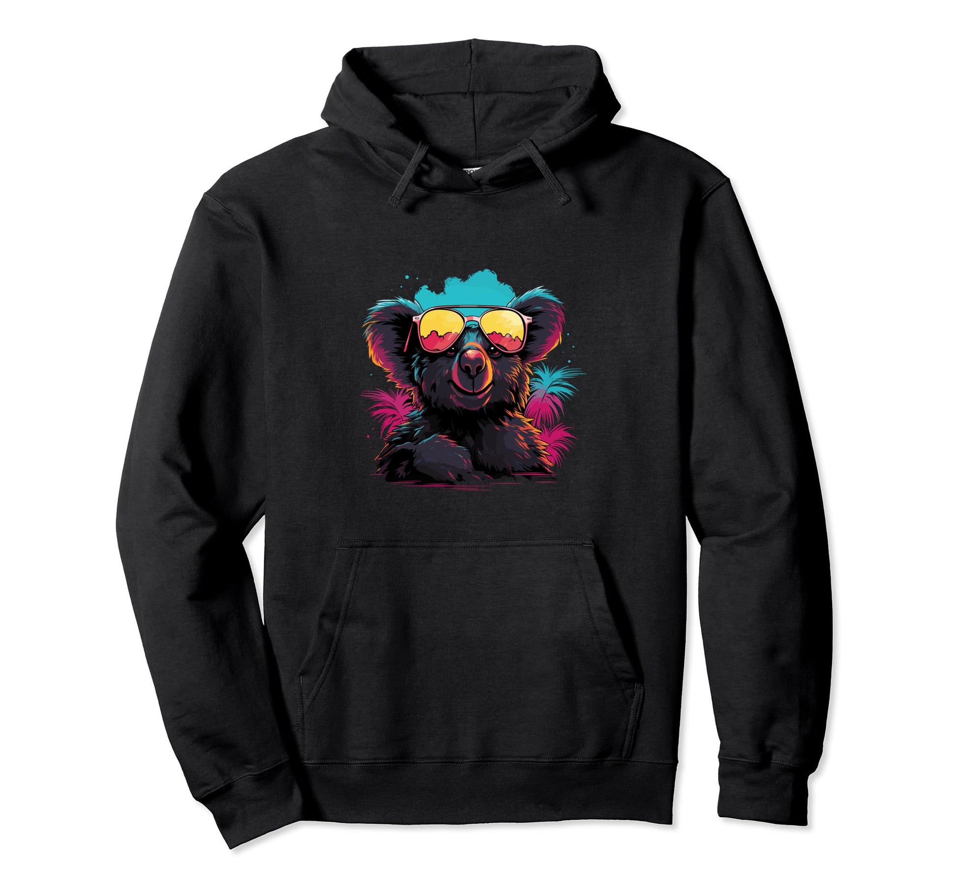 Funny Koalas Vaporwave Aesthetic Animal Hoodie - Graphic Print for Adults - T-Shirt, Sweatshirt, Hoodie