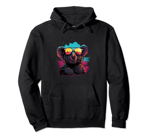 Funny Koalas Vaporwave Aesthetic Animal Hoodie - Graphic Print for Adults - T-Shirt, Sweatshirt, Hoodie
