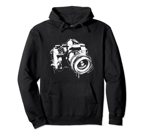 Camera Photography Watercolor Art Hoodie - Unique Graphic Unisex - T-Shirt, Sweatshirt, Hoodie