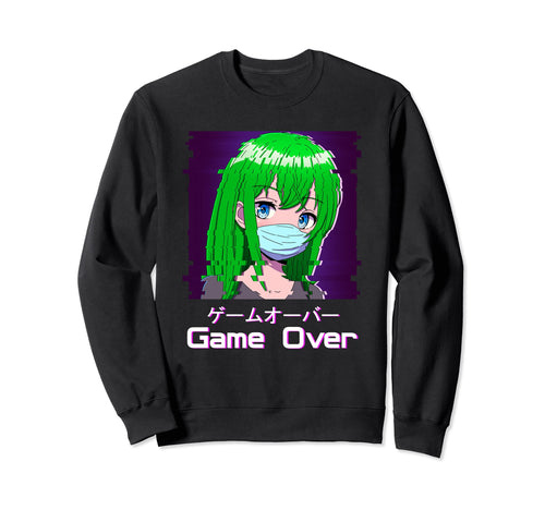 Game Over Japanese Vaporwave Sweatshirt - Graphic Print Men Women - T-Shirt, Sweatshirt, Hoodie