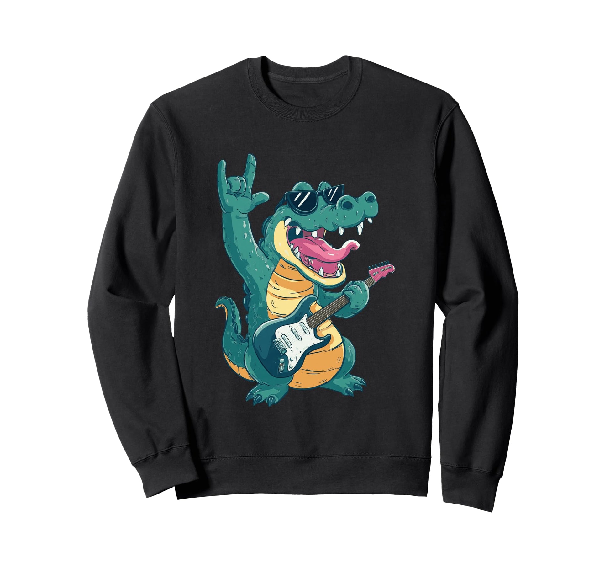 Funny Crocodile Rock Music Sweatshirt - Aesthetic Graphic for Adults - T-Shirt, Sweatshirt, Hoodie