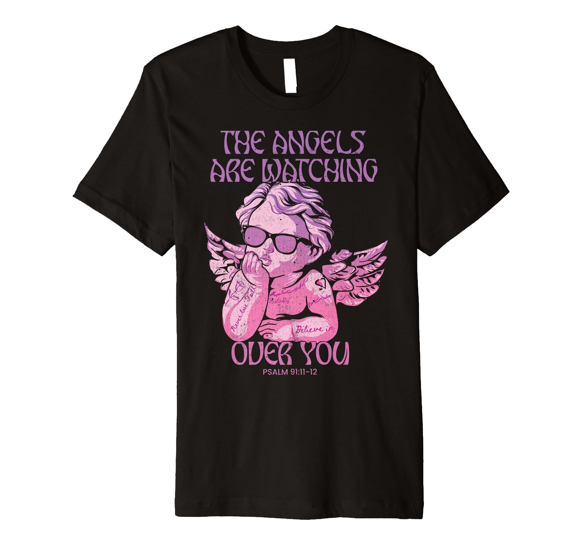 Angel Bible Verse Trendy T-Shirt - Casual Everyday Wear Men Women - T-Shirt, Sweatshirt, Hoodie