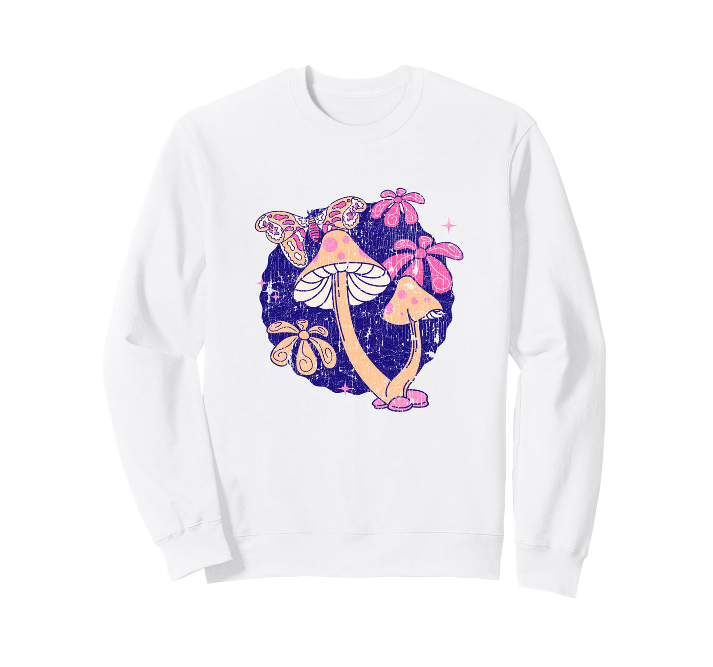 Funny Mushroom Lover Groovy Boho Sweatshirt - Casual Everyday Wear Unisex - T-Shirt, Sweatshirt, Hoodie