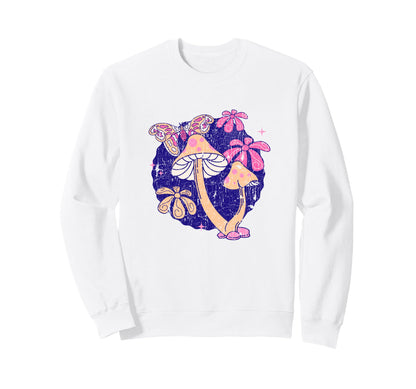 Funny Mushroom Lover Groovy Boho Sweatshirt - Casual Everyday Wear Unisex - T-Shirt, Sweatshirt, Hoodie