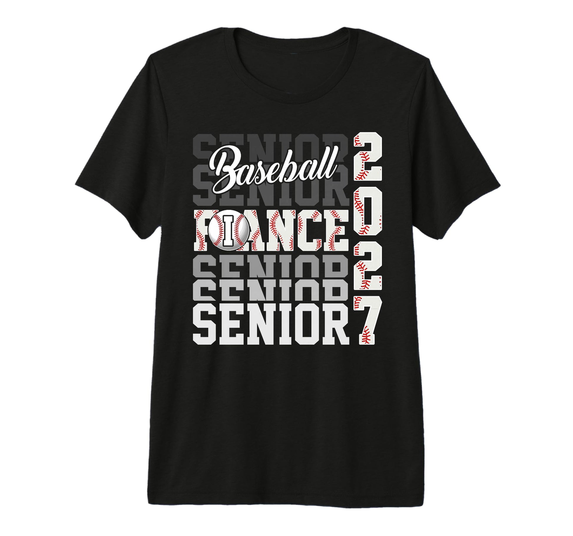 Senior 2027 Baseball Fiance Proud T-Shirt - Fun Novelty Design Men Women - T-Shirt, Sweatshirt, Hoodie