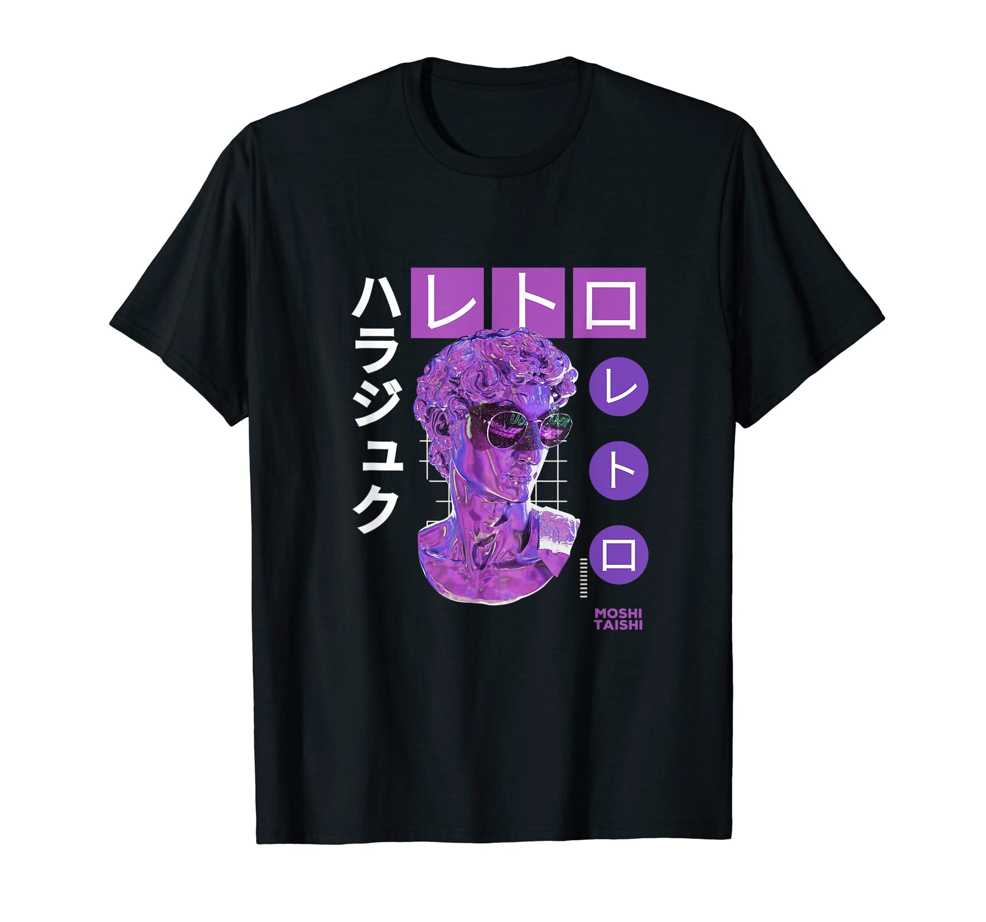 Vaporwave Statue Aesthetic Art Glitch T-Shirt - Novelty Apparel for Adults - T-Shirt, Sweatshirt, Hoodie