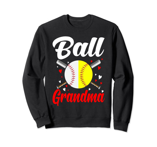 Ball Grandma Baseball Softball Sweatshirt - Custom Art Print Unisex - T-Shirt, Sweatshirt, Hoodie