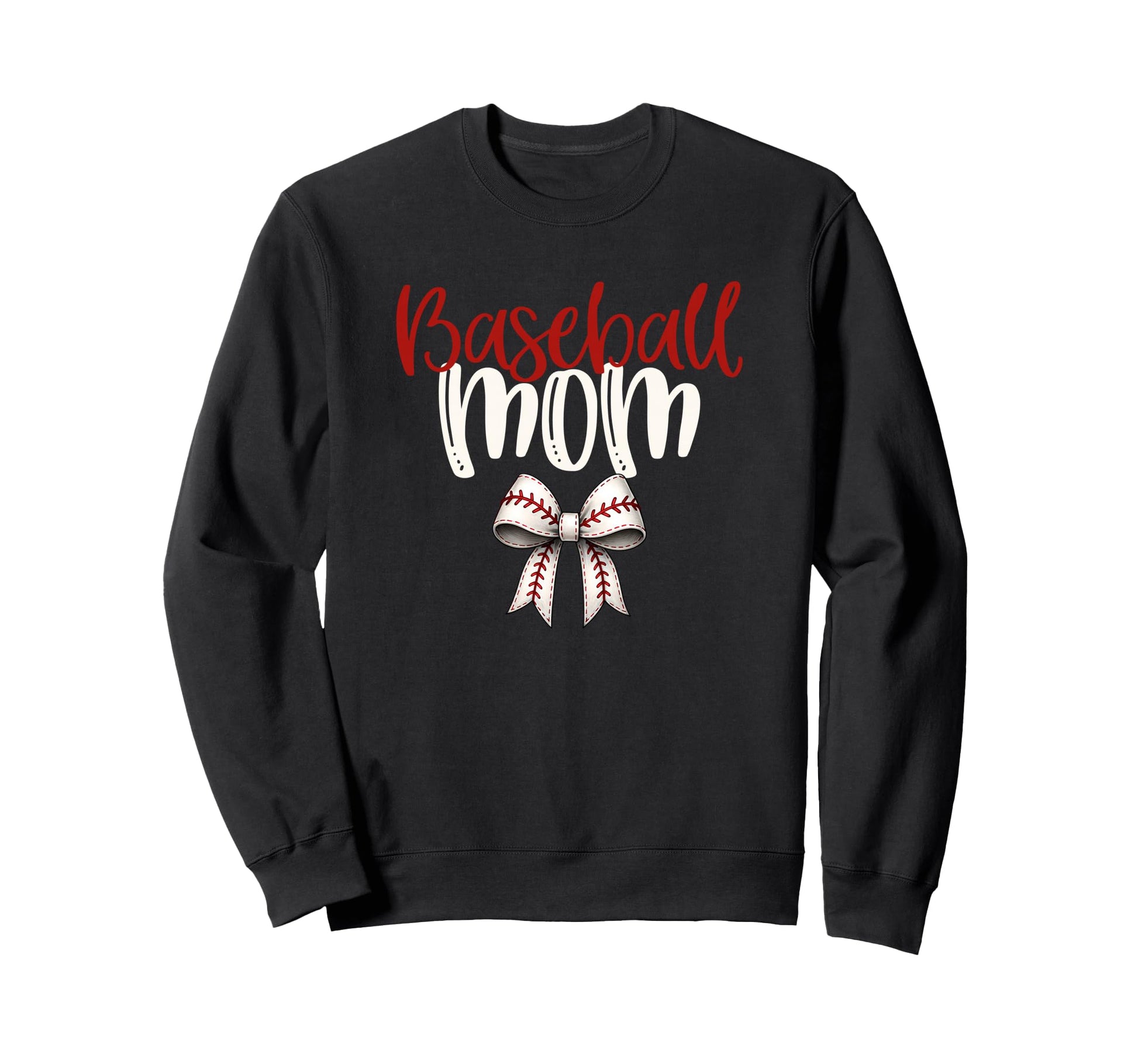 Baseball Mom Coquette Bow Game Day Sweatshirt - Graphic Print Unisex - T-Shirt, Sweatshirt, Hoodie