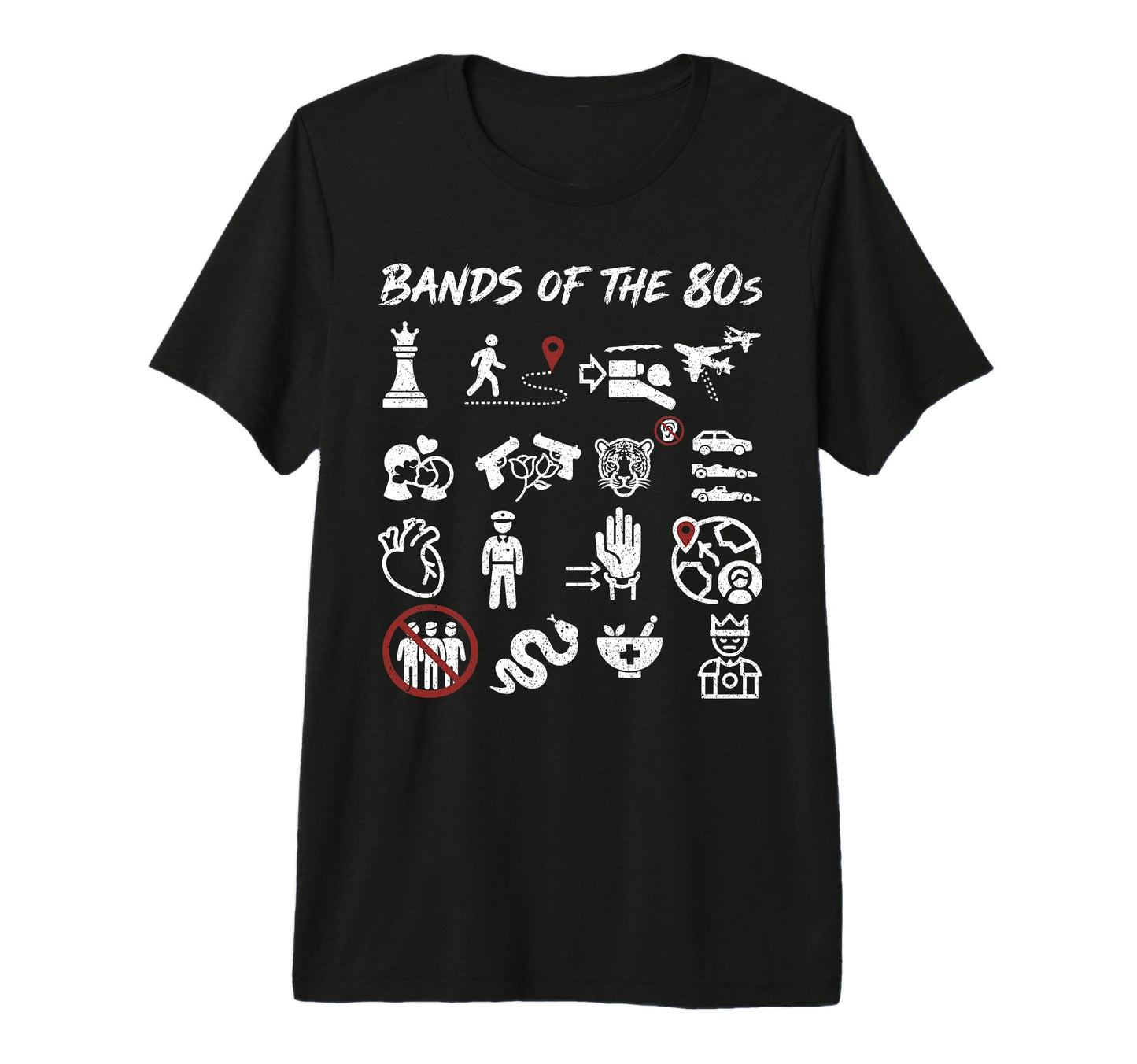Bands 80S Rock Music Lover Rock And Roll T-Shirt - Trendy Graphic Unisex - T-Shirt, Sweatshirt, Hoodie