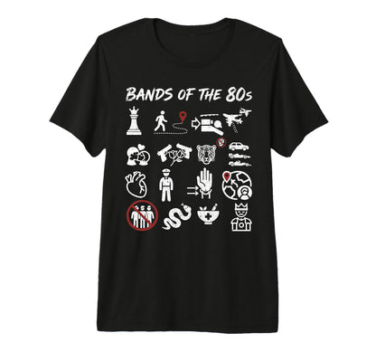 Bands 80S Rock Music Lover Rock And Roll T-Shirt - Trendy Graphic Unisex - T-Shirt, Sweatshirt, Hoodie