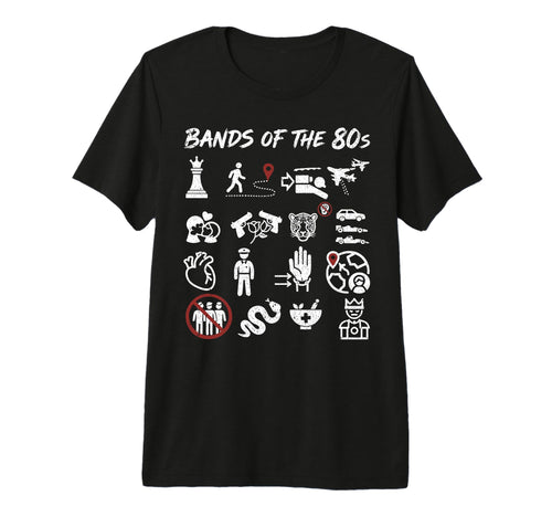 Bands 80S Rock Music Lover Rock And Roll T-Shirt - Trendy Graphic Unisex - T-Shirt, Sweatshirt, Hoodie