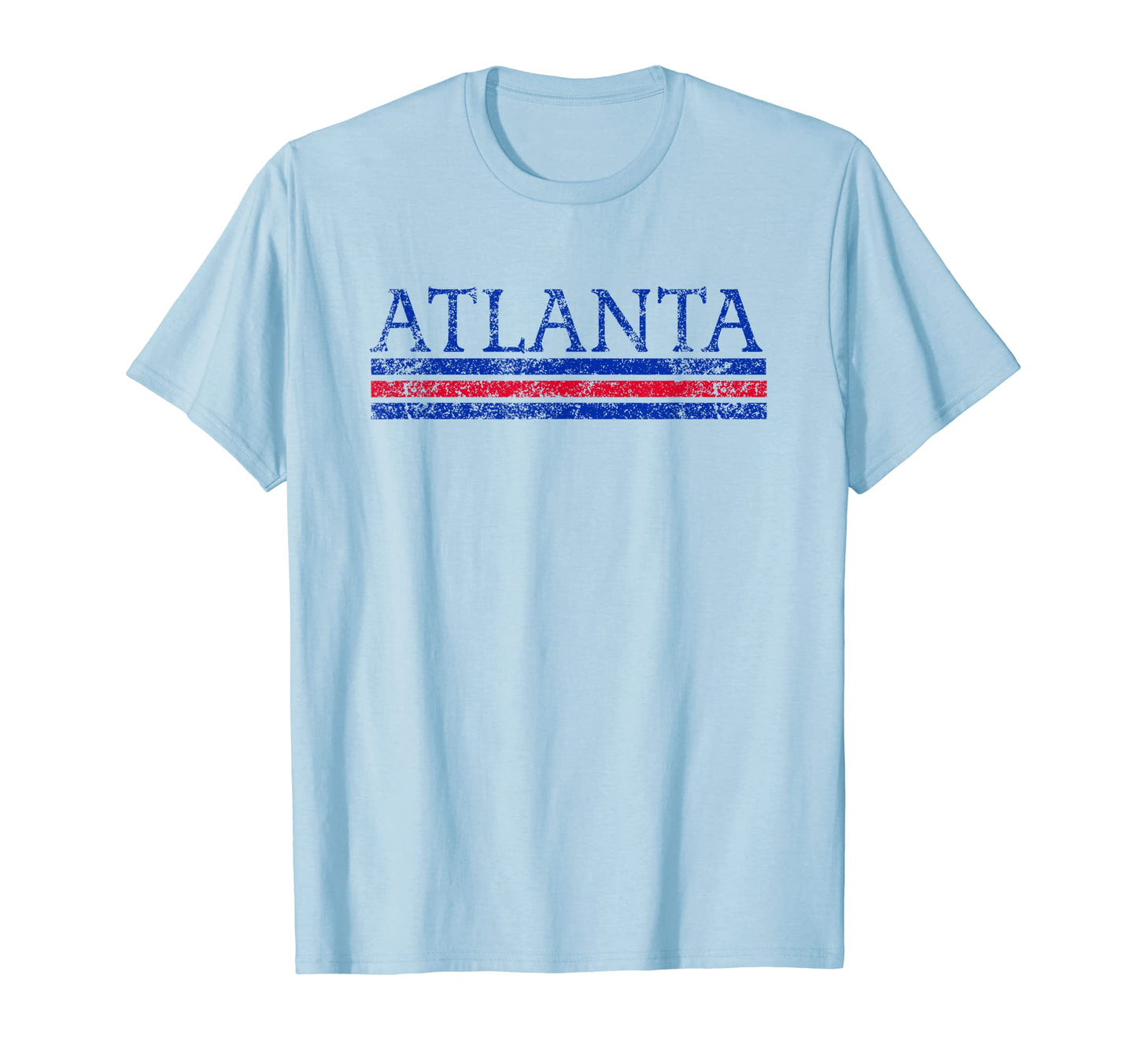 Atlanta Georgia Weathered Stripe Throwback T-Shirt - Graphic Print Unisex - T-Shirt, Sweatshirt, Hoodie