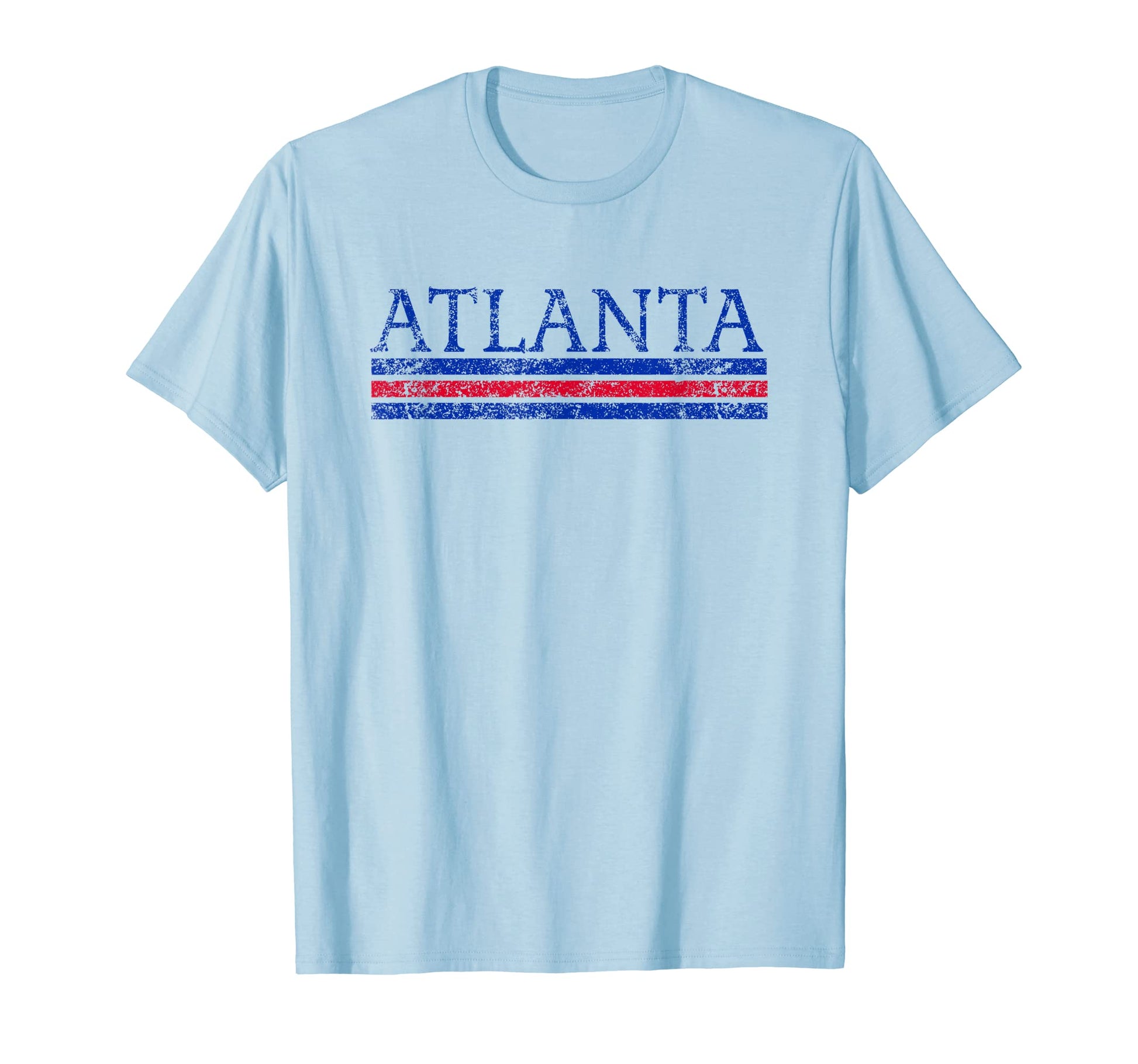Atlanta Georgia Weathered Stripe Throwback T-Shirt - Graphic Print Unisex - T-Shirt, Sweatshirt, Hoodie