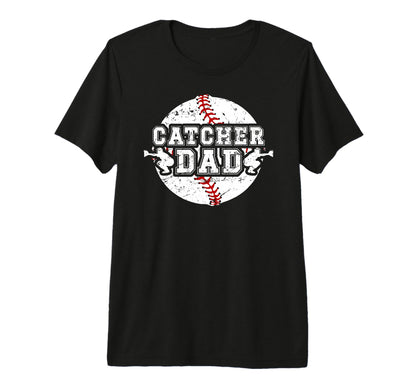 Mens Baseball Catcher Dad Proud T-Shirt - Aesthetic Graphic Men Women - T-Shirt, Sweatshirt, Hoodie