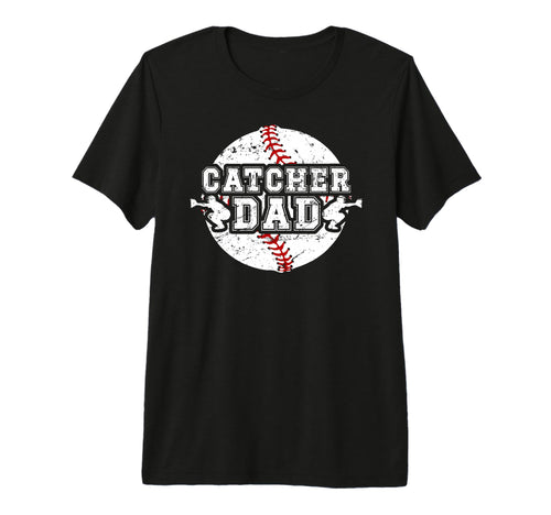 Mens Baseball Catcher Dad Proud T-Shirt - Aesthetic Graphic Men Women - T-Shirt, Sweatshirt, Hoodie