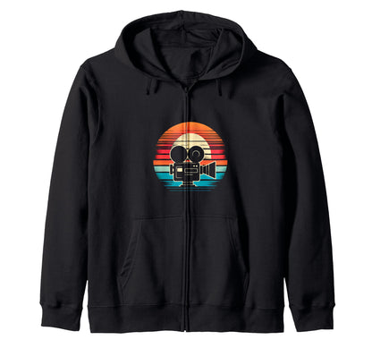 Sunset Camera Hoodie - Trendy Graphic Men Women - T-Shirt, Sweatshirt, Hoodie