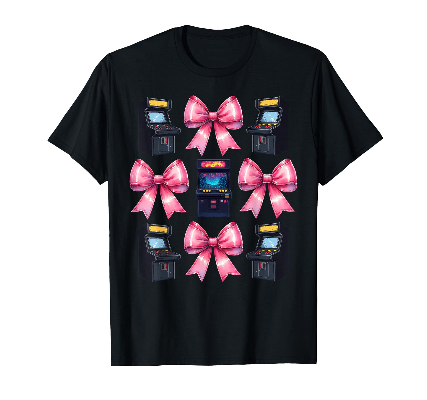 Coquette Bow Arcade Gaming Gamer Mothers T-Shirt - Streetwear Style Unisex - T-Shirt, Sweatshirt, Hoodie